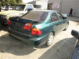 2000 HONDA CIVIC DX, 1.6L AUTO 4DR, COLOR GREEN, STK A15226